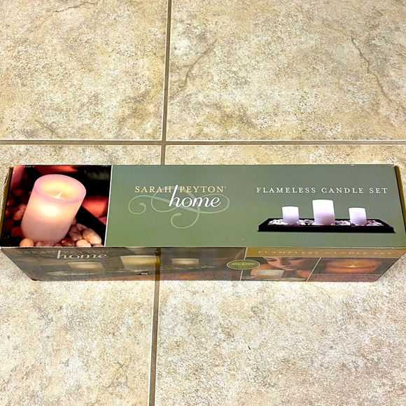 NIB Sarah Peyton Home Flameless Candle Set - Picture 7 of 8